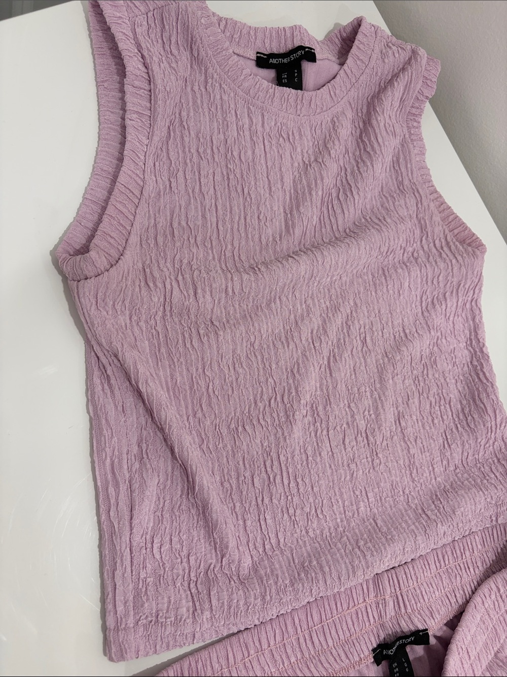 Lilac Ribbed Tank & Pants Set - Picture 4 of 6